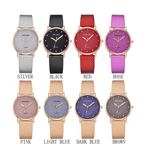 YOLAKO YK33 Women Quartz Watch Rose Gold Light Blue