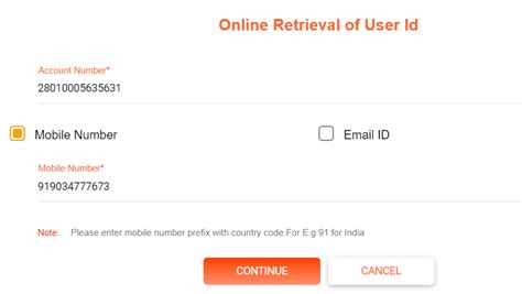 How To Get Bank Of Baroda User Id Through Sms E Mail