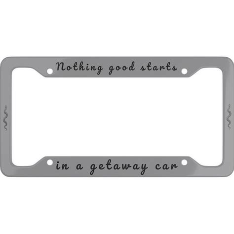 Getaway Car License Plate Frame Etsy