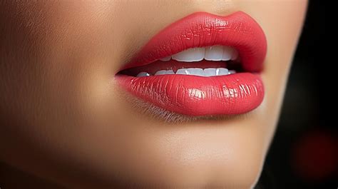 Premium Ai Image Beautiful Female Lips Close Up