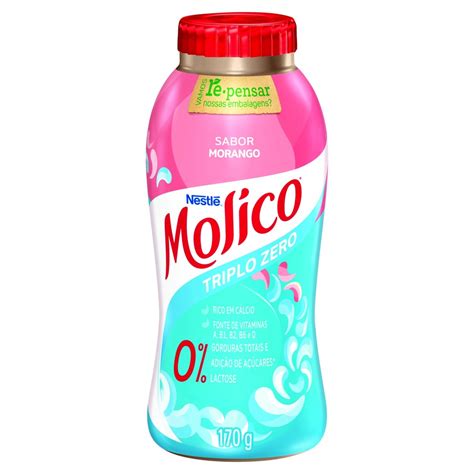 Iogurte Desnatado Morango Zero Lactose Molico Frasco G Fort