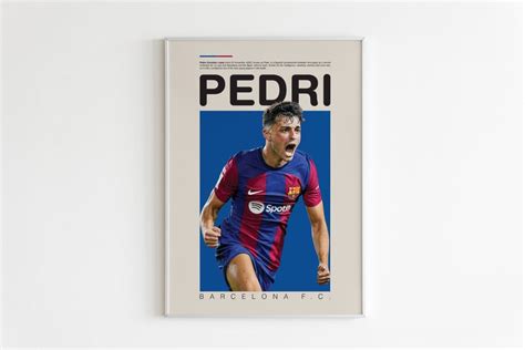 Pedri Poster Barcelona Poster Minimalist Pedri Print Art Etsy