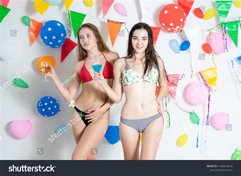 Sexy Hot Girl Wearing Bikini Dancing Foto Stok 1198274674 Shutterstock