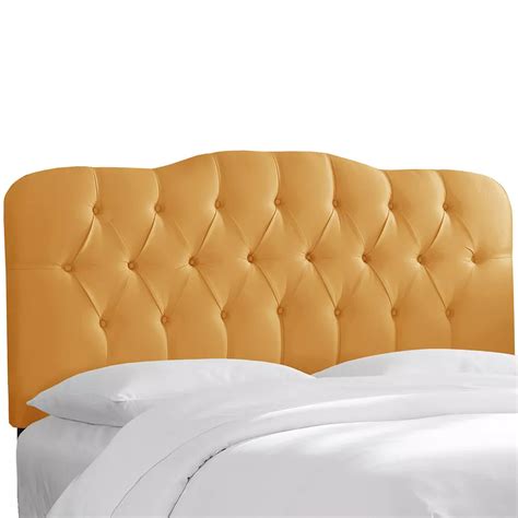 Skyline Furniture Tufted Queen Headboard In Shantung Aztec The Home