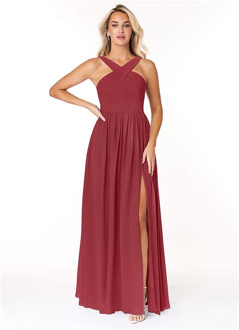 Pomegranate Azazie Elvira Bridesmaid Dresses Azazie