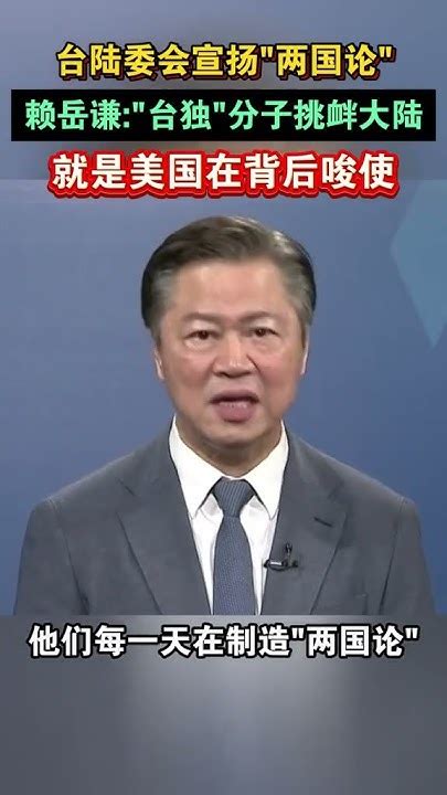 台陆委会宣扬“两国论”，赖岳谦：就是美国在背后教唆 海峡新干线 Youtube