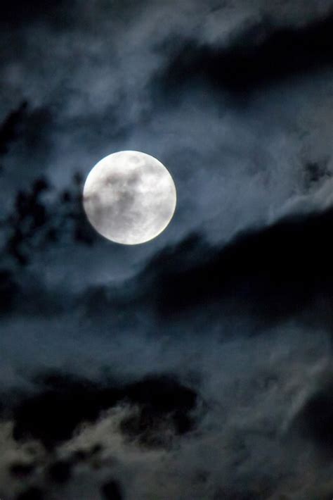 "full moon in a cloudy sky" by piwaki | Redbubble