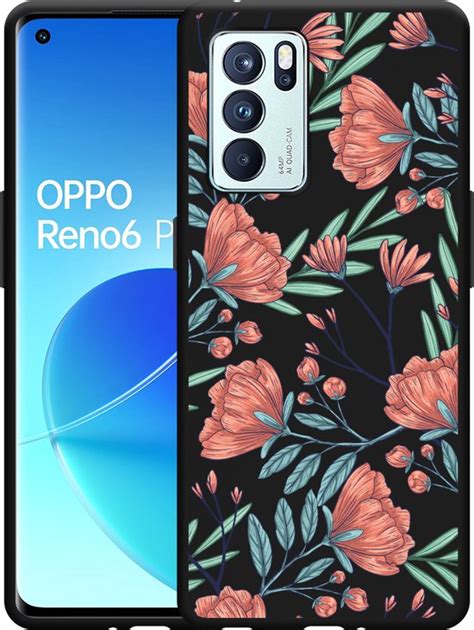 Oppo Reno Pro G Hoesje Zwart Poppy Roses Designed By Cazy Bol