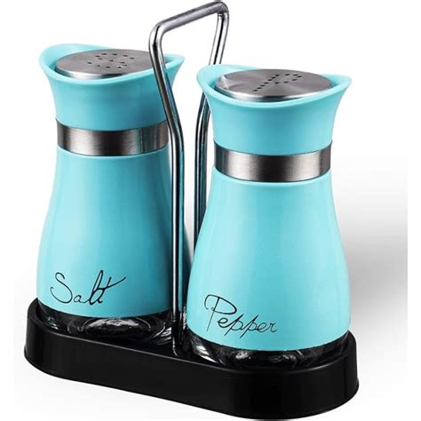 Salt Och Peppar Shakers Set Rostfritt St L Med Glasflaska Fo Fyndiq