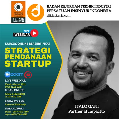 Free Webinar Strategi Pendanaan Startup Badan Kejuruan Teknik