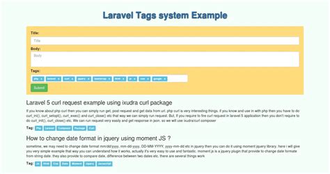 Laravel Bootstrap Tag System Example Tutorial Itsolutionstuff