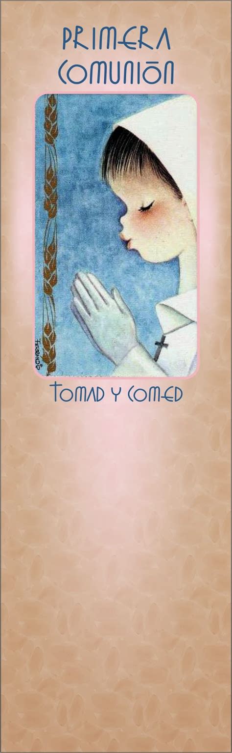 TARJETAS Y ORACIONES CATOLICAS SEPARADORES PRIMERA COMUNIÓN