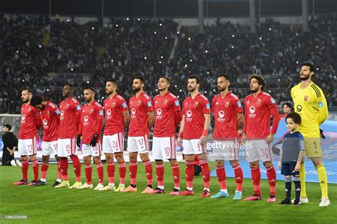 Players Of Al Ahly Fc Line Up Prior To The Fifa Club World Cup News