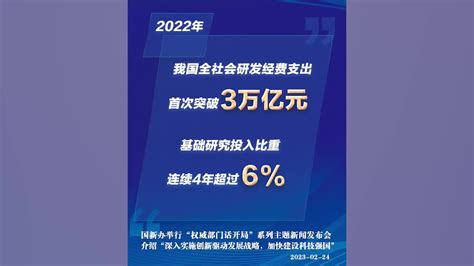 科技部：2022年全社会研发经费支出首次突破3万亿元凤凰网视频凤凰网