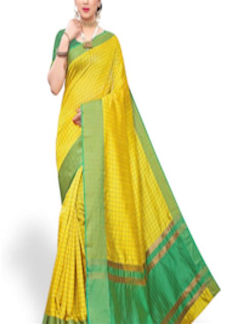 Buy Florence Checked Silk Cotton Saree Sarees For Women 22001402 Myntra