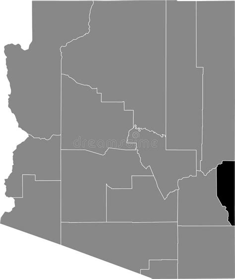 Greenlee County, Arizona Outline Map Set Stock Vector - Illustration of ...