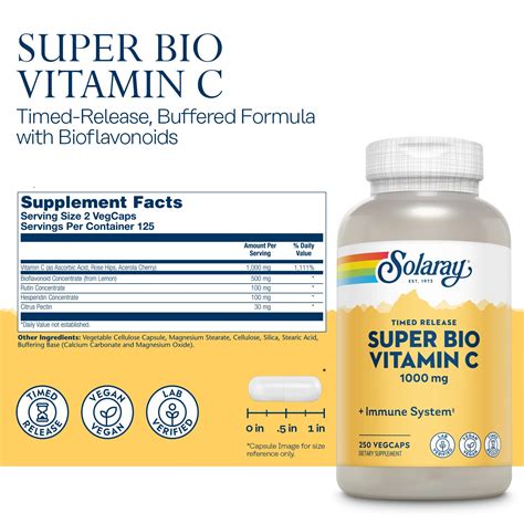 Solaray Super Bio Buffered Vitamin C Mg With Bioflavonoids Timed