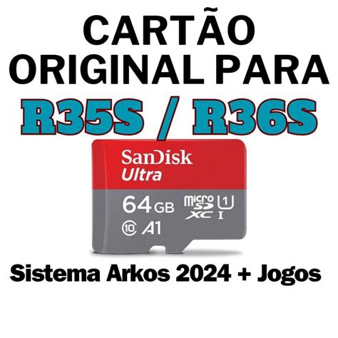 Micro Sd Original Para R36S E R35S Sistema ArkOs 2024 Jogos