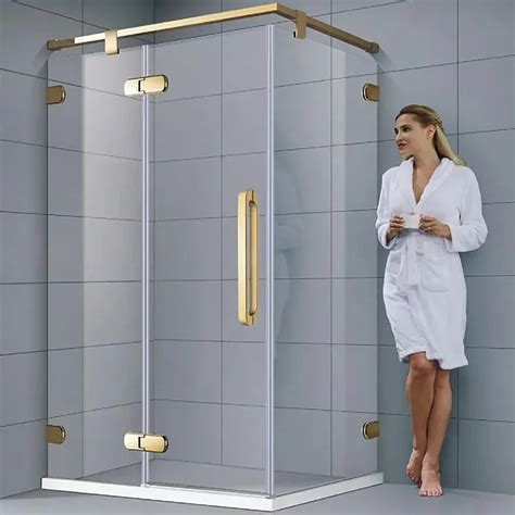 Simple Design Bathroom Shower Enclosure 10mm Glass Doors Cubicle