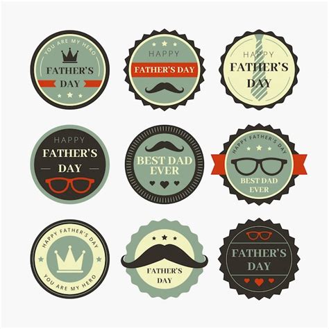 Premium Vector Fathers Day Badge Design