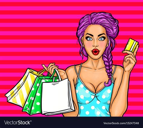 Pop Art A Young Sexy Girl Royalty Free Vector Image