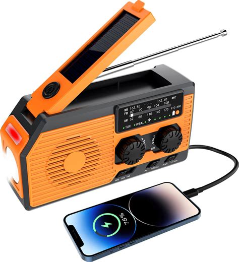 Tragbare Solar Notfall Radio Mit Kurbel Dynamo Wetter Am Fm Sw Radio 4000mah Wiederaufladbare