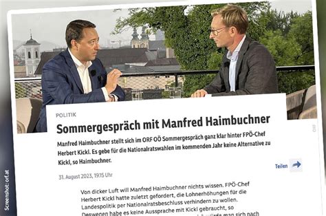 Haimbuchner im ORF Sommergespräch Arbeit muss sich wieder lohnen