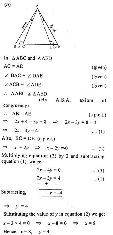 Ml Aggarwal Triangles Exe Class Icse Maths Solutions Icsehelp