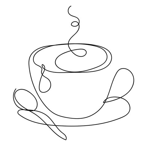 Tea Cup Drawing, Coffee Drawing, Tea Cup Art, Tea Cups, Coffee Line ...