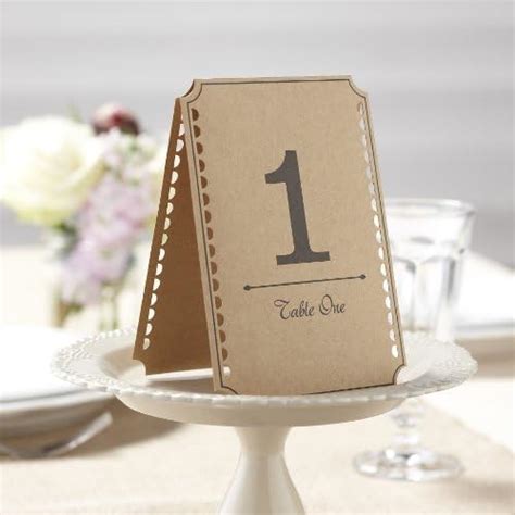 Ginger Ray Brown Kraft Wedding Party Table Numbers 1 12 Vintage Affair