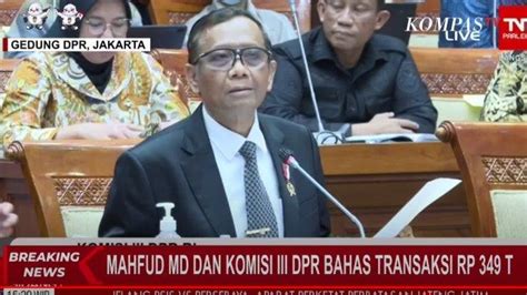 Terima Tantangan Arteria Dahlan Mahfud Md Hadiri Rapat Dengan Komisi