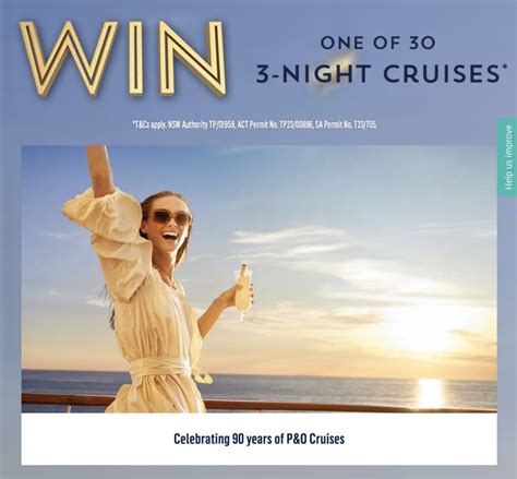 P&O Cruises Competition 2023: Win 1 of 30 3-night Cruises