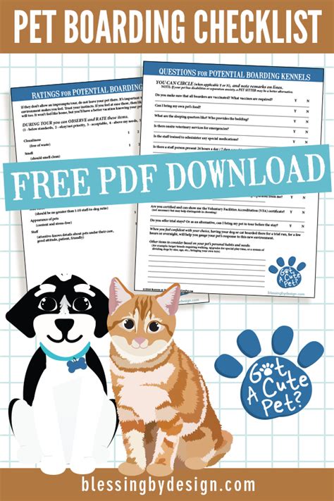 Boarding Your Pet Checklist To Help You Choose Blessing By Design