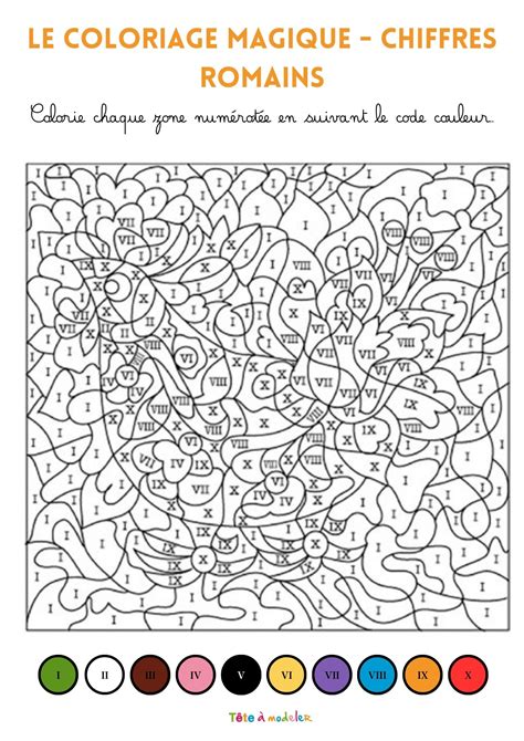 Coloriage Magique Chiffres Romains Haut Coloriage Hd Images Et The