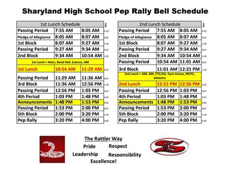 Pep Rally Bell Schedule Sharyland High School