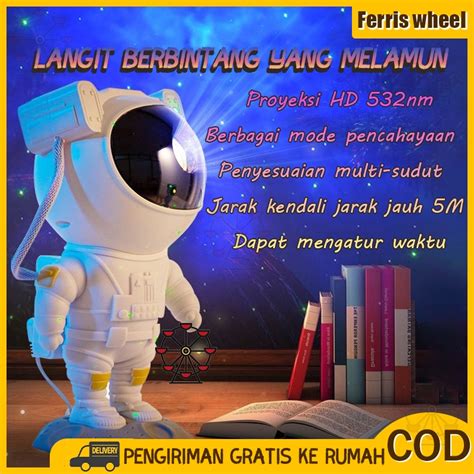 Jual Ferris Wheel Bluetooth Lampu Tidur Proyektor Astronot Laser