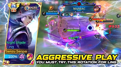 MANIAC LING AGGRESSIVE PLAY FOR BRUTAL KILL YOU MUST TRY THIS