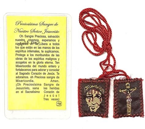 Preciosisima Sangre De Cristo Tarjeta De Oracion Laminada Con