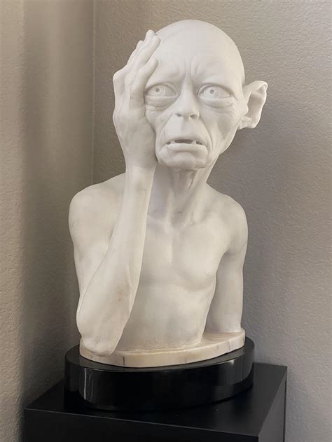 Gollum Sculpture In Marble I Hand Carved During The Past Year Or So R