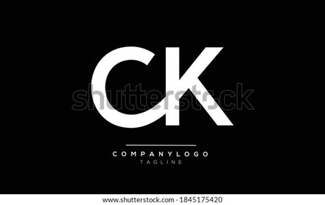 Ck Initials Monogram Letter Text Alphabet Stock Vector Royalty Free