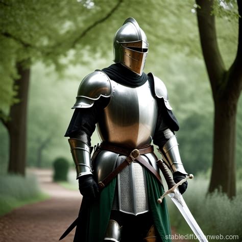 Image Of Tall Knight With Two Handed Sword Stable Diffusion Online