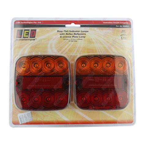 Series V Led Square Combination Trailer Lights With Licence Plate