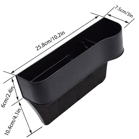 2x Auto Car Seat Gap Organizer Catcher Filler Storage Box Pocket Cup