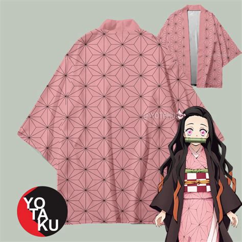 Jual Haori Cardigan Anime Demon Slayer Nezuko Kamado Kostum Cosplay