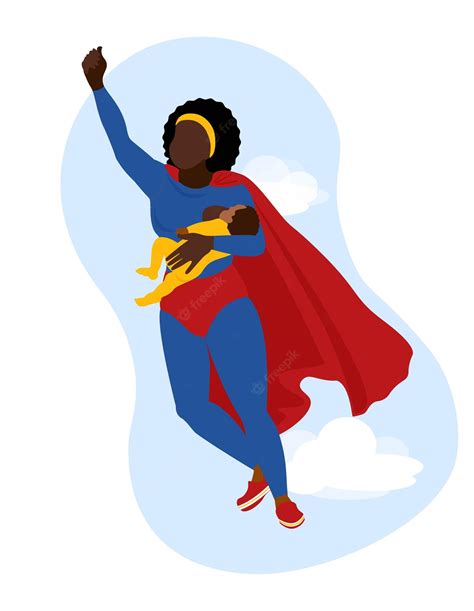 Black Superwoman Flying