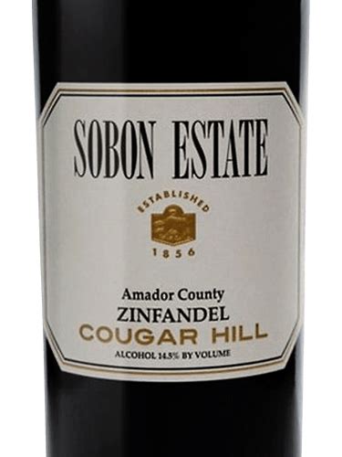 Sobon Estate Cougar Hill Zinfandel Vivino US