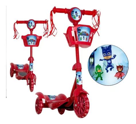 Patinete Infantil Menino Pj Masks 3 Rodinhas Luz E Som MercadoLivre