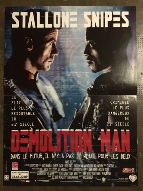 Affiche Demolition Man Avec Sylvester Stallone Wesley Snipes 40x60