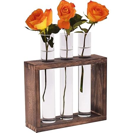 Tuuters Reagenzglas Vase Aus Holz Moderne Tischdeko Inkl