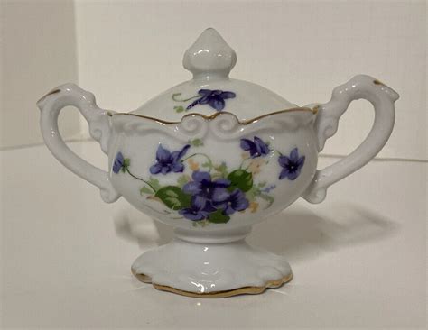 Vintage Norcrest Sweet Violets Sugar Creamer Set Ebay